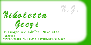 nikoletta geczi business card